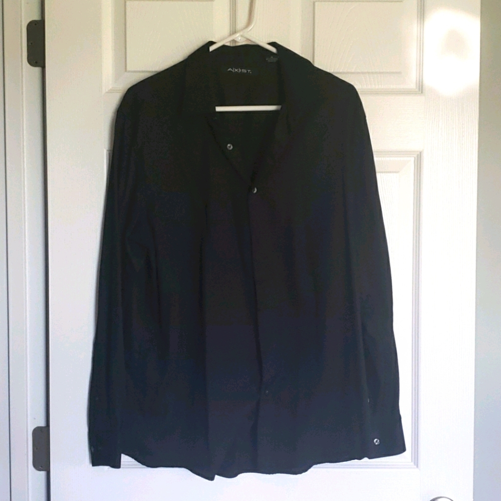 Men's black button down